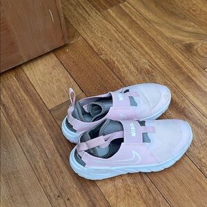 Nike Kids Pink and White Slip-On Sneakers